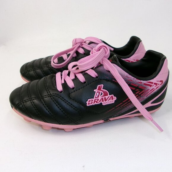 Brava Girls Soccer Racer Cleats Size 12 D Pink‎ & Black - Picture 3 of 5